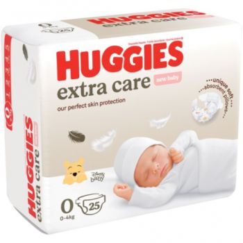 TPC - 93823 - Huggies Extra Care Size 0 Pack Of 25